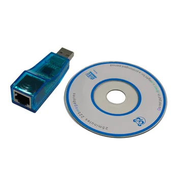 

1 pcs USB 1.1 To LAN RJ45 Ethernet 10/100Mbps Network Card Adapter blue for PC Promotion