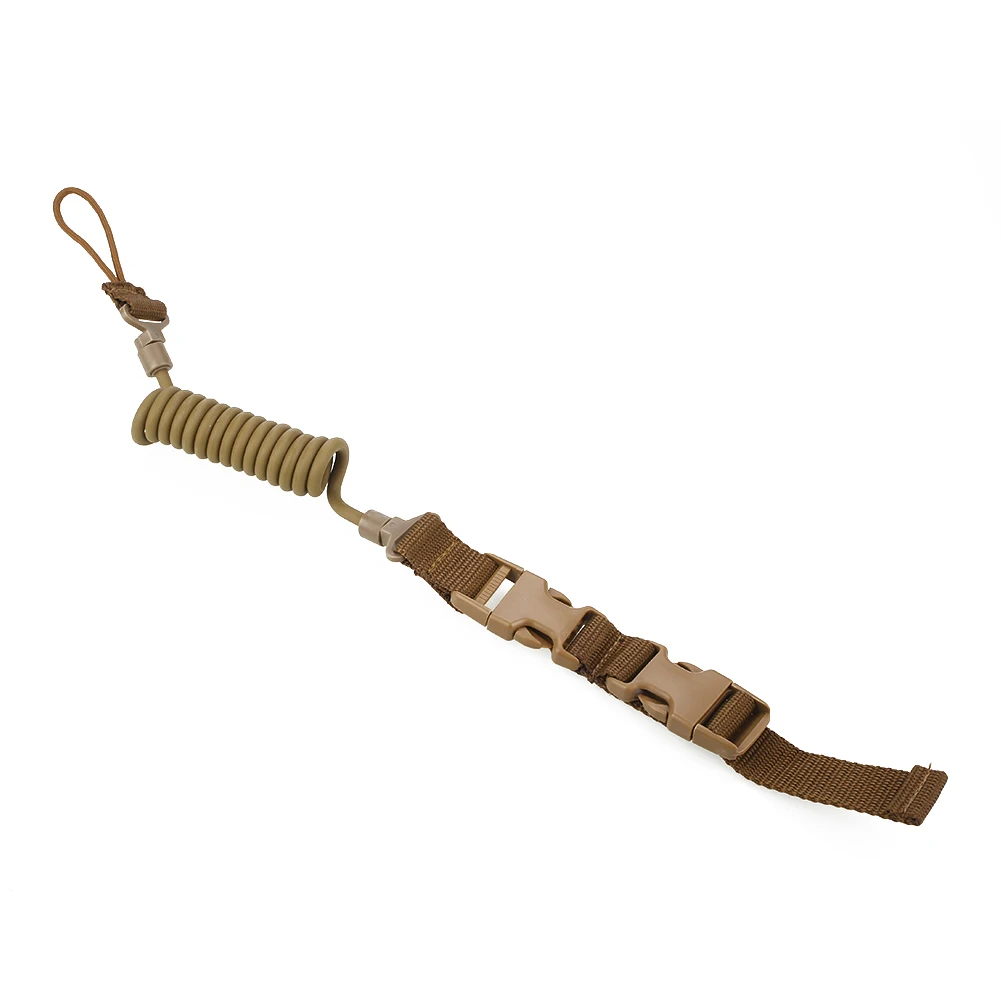Mud Тактический ремешок для пистолета пружинный Эластичный Регулируемый защитный шнур анти-потеря - Цвет: Mud