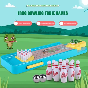 

Mini Frog Bowling Table Desktop Games Parent-Child Interaction Launcher Educational Toys Decompression Balls Board Games