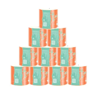

10 Rolls Hollow Replacement Paper 4 Layer Thickened Toilet Table Kitchen Paper Napkin Serviette Soft Strong Tissues Home Kitchen
