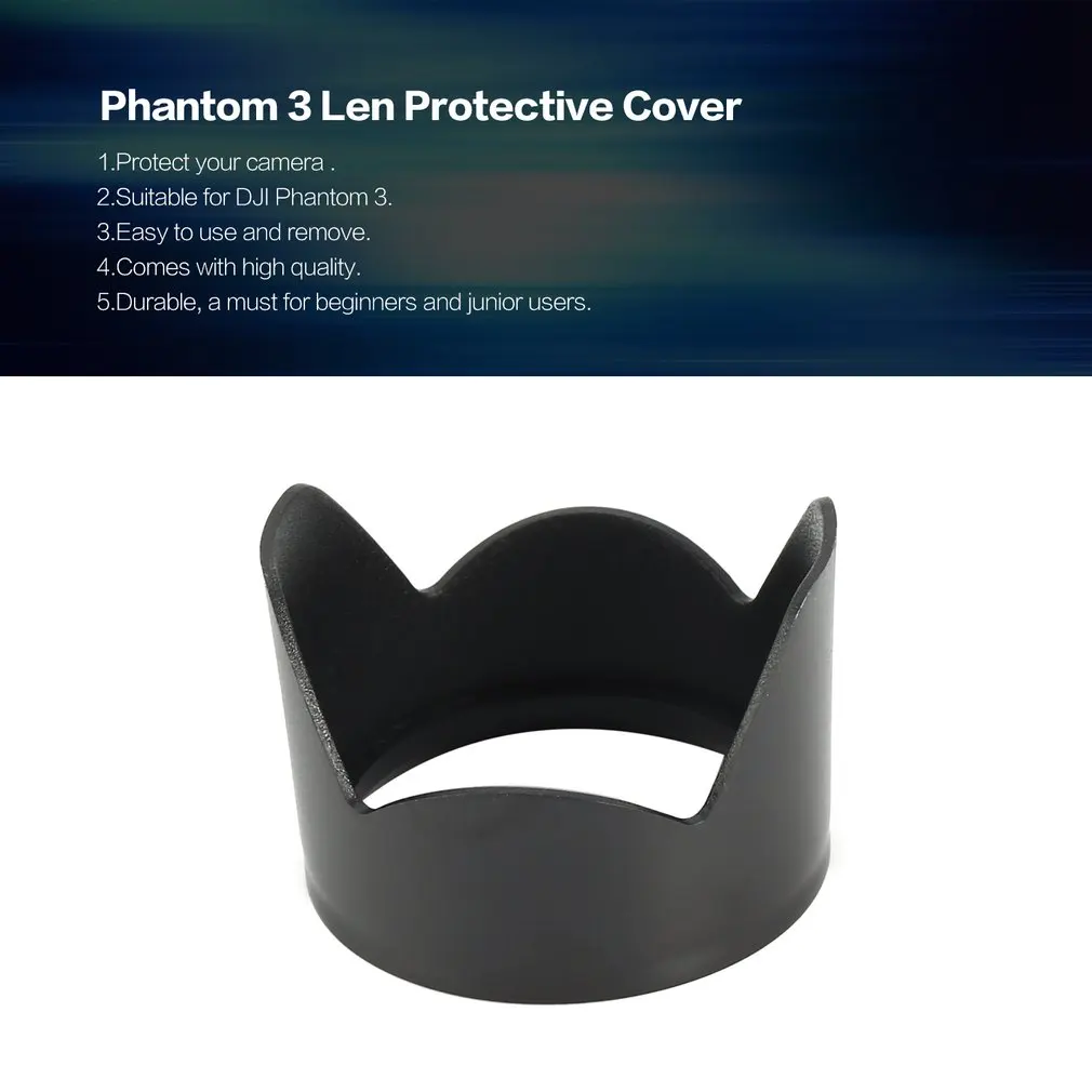 Transparent Camera Lens Shield Protector for RC DJI Phantom 3 Protective Sunshade Cover Hood Cap Case Drone Accessories