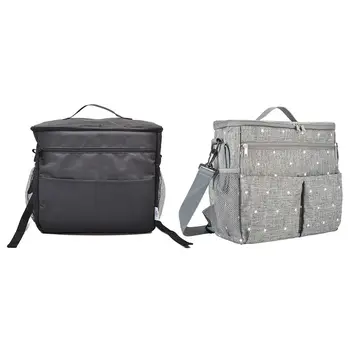 

Baby Care Mummy Bag with Stroller Straps Travel Maternity Large Capacity Nappy Diaper Backpack with Storage Dividers