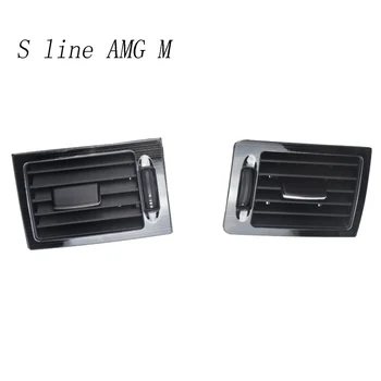 

Car Styling AC Front air Outlet Trim Frame Decoration Stickers Covers For Mercedes Benz C class W204 Black Auto Accessories LHD