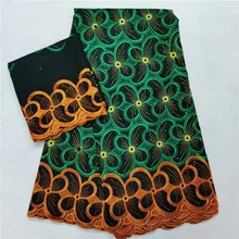 Новейшее нигерийское кружево, Африканское швейцарское хлопковое кружево, высокое качество, швейцарское кружево из вуали для свадебного платья HL112605