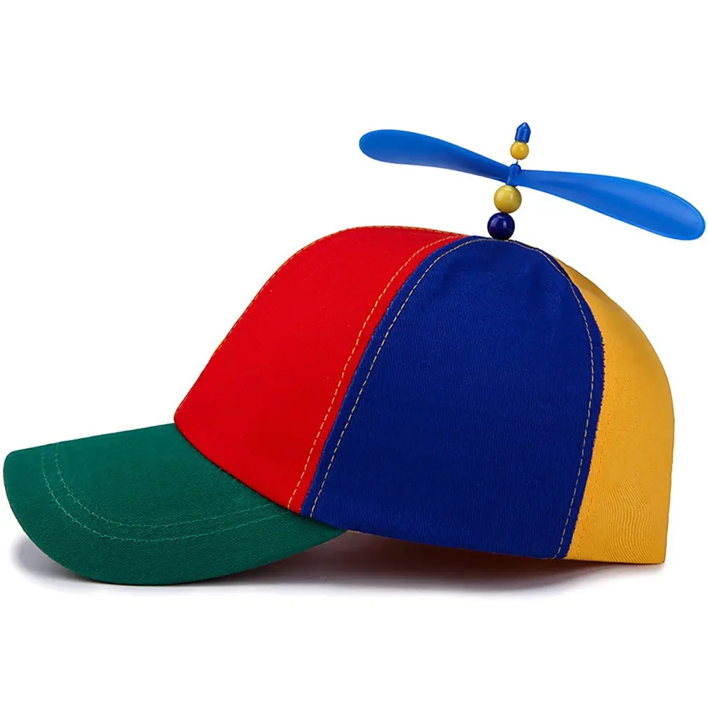 custom baby accessories Fashion Colorful Bamboo Dragonfly Patchwork baseball cap Adult Helicopter Propeller funny Adventure dad hat Snapback hat child safety seat