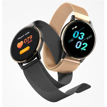

Q20 Smart Watch Waterproof Slim Metal Body Milanese Strap Replaceable bracelet Heart Rate Monitor Blood Pressure Smartwatch Men
