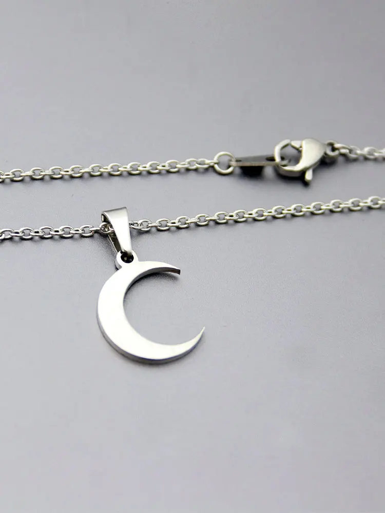 1 шт., модное милое ожерелье из нержавеющей стали с подвеской в виде Луны, Sailor Charms, ожерелье для женщин и мужчин, ювелирный подарок