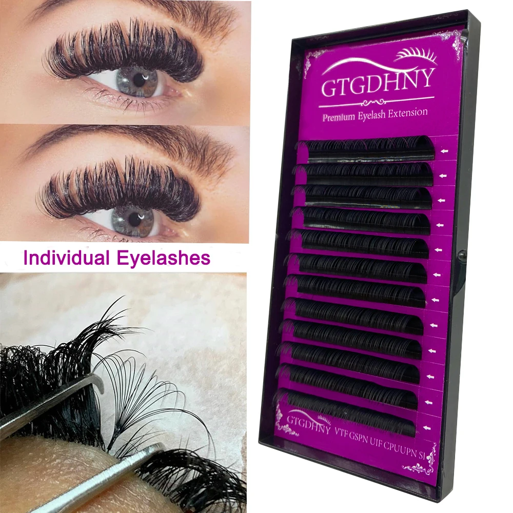 Individual Eyelash Extension Faux Mink False Eyelashes Artificial lashes For Makeup HandMade Natural Lash extension Supplies | Красота и