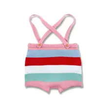 Осенняя одежда для маленьких девочек полосатые трикотажные брюки-подтяжки с принтом детские модные повседневные штаны одежда для малышей