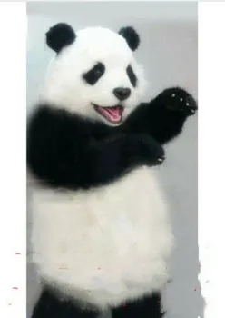 

New Cute Newly Long-haired Panda Mascot Costume Cosplay Outfits Clothing Advertising Halloween Unisex Hallowen Cosplay Gift