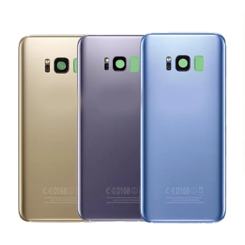 6 шт./партия, для Samsung Galaxy S8 g950, задняя крышка батарейного отсека, замена стеклянного корпуса с объективом камеры
