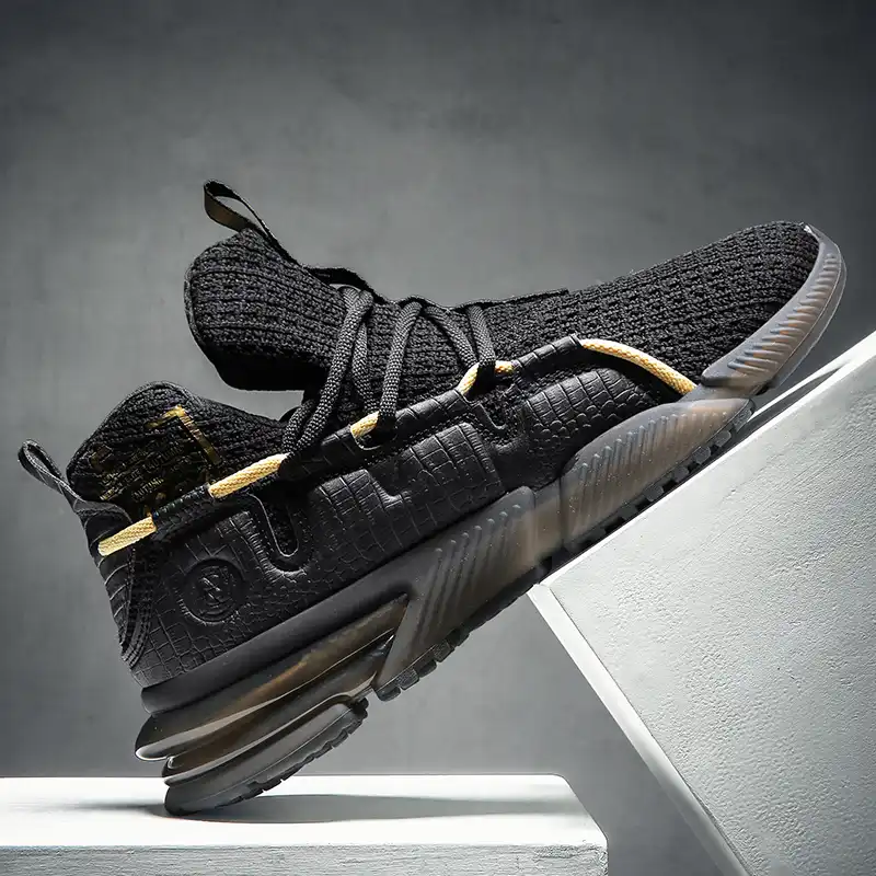 black and gold gym shoes