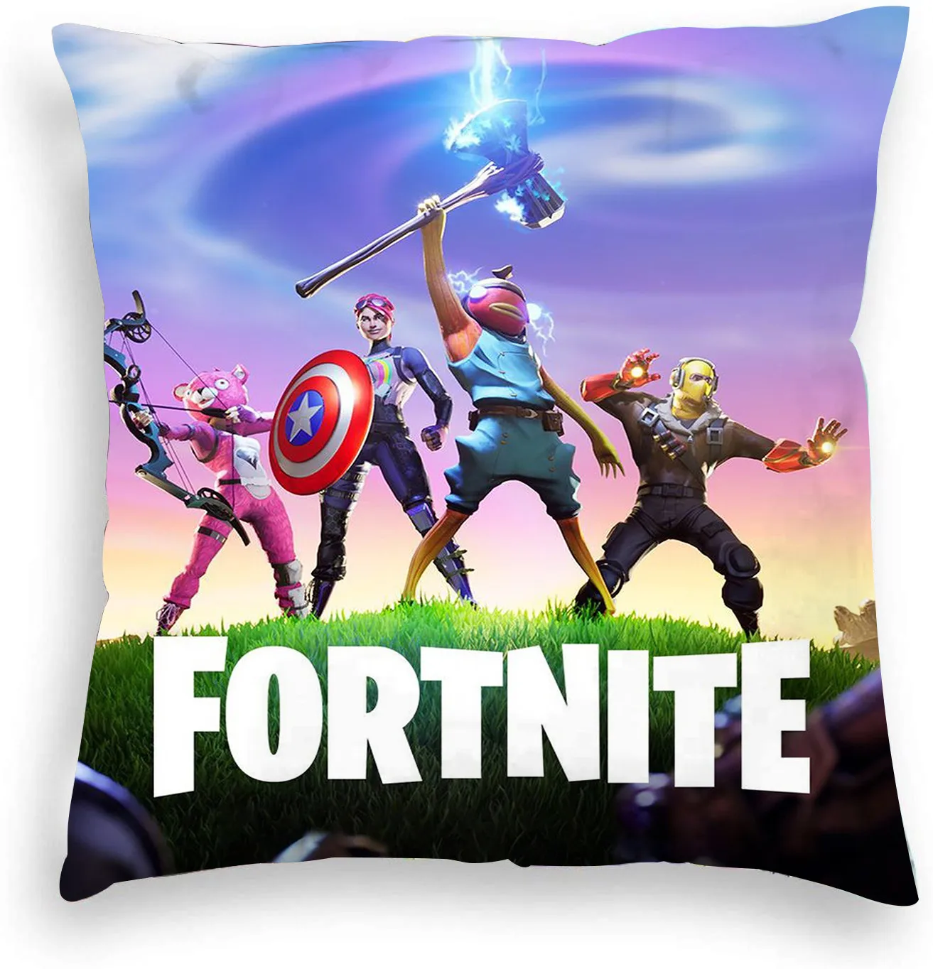 Наволочка для подушки Fortnite декоративный плюшевый чехол с мультяшным принтом 45 х45