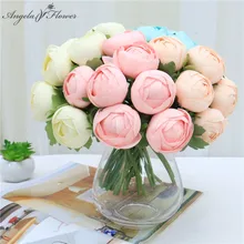 Корейский Круглый искусственный цветок Lulian, букет роз, конфетный цвет, домашний декор, растения, Шелковый цветок, свадебный букет, Цветочный