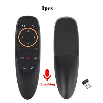 

Voice Remote Control 2.4G Wireless Air Mouse Microphone Gyroscope IR Learning for Android TV Box T9 H96