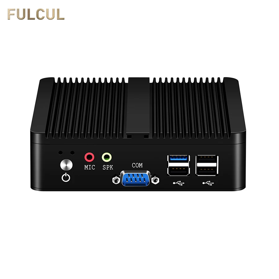 

Fanless Mini PC Intel Pentium J2900 Quad Core 2.41GHz 2*LAN 2*COM Windows 7/8/10 Computer Wifi HDMI VGA Household HTPC Desktop