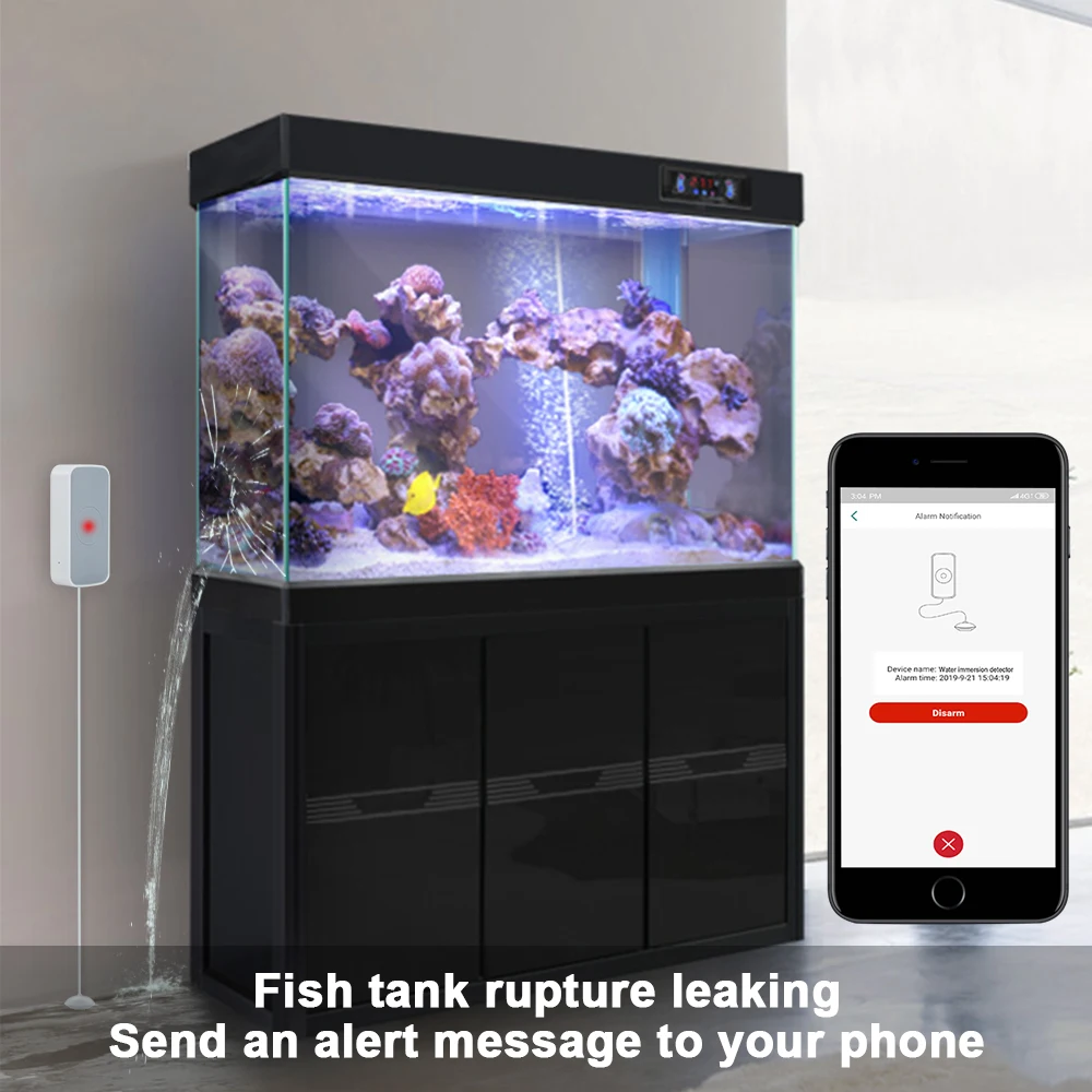 Умный датчик утечки воды HEIMAN Zwave перелива Z wave для системы умного дома кухни