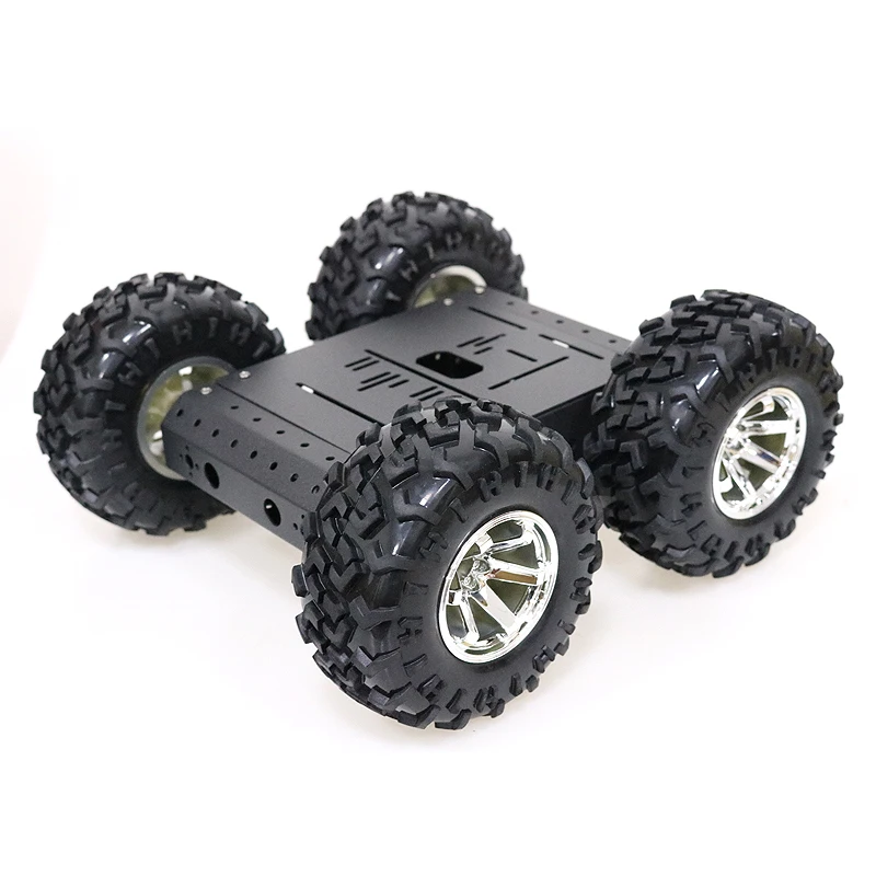 Robot Car Chassis Kit 130mm Rubber Wheel High Torque DC Motor Heavy Load DIY For Arduino Education DIY