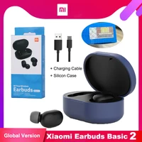 Globale Version Original Xiaomi Redmi Airdots 2 TWS Drahtlose Bluetooth Kopfhörer Mi Wahre Drahtlose Ohrhörer Grundlegende 2 Auto kopfhörer