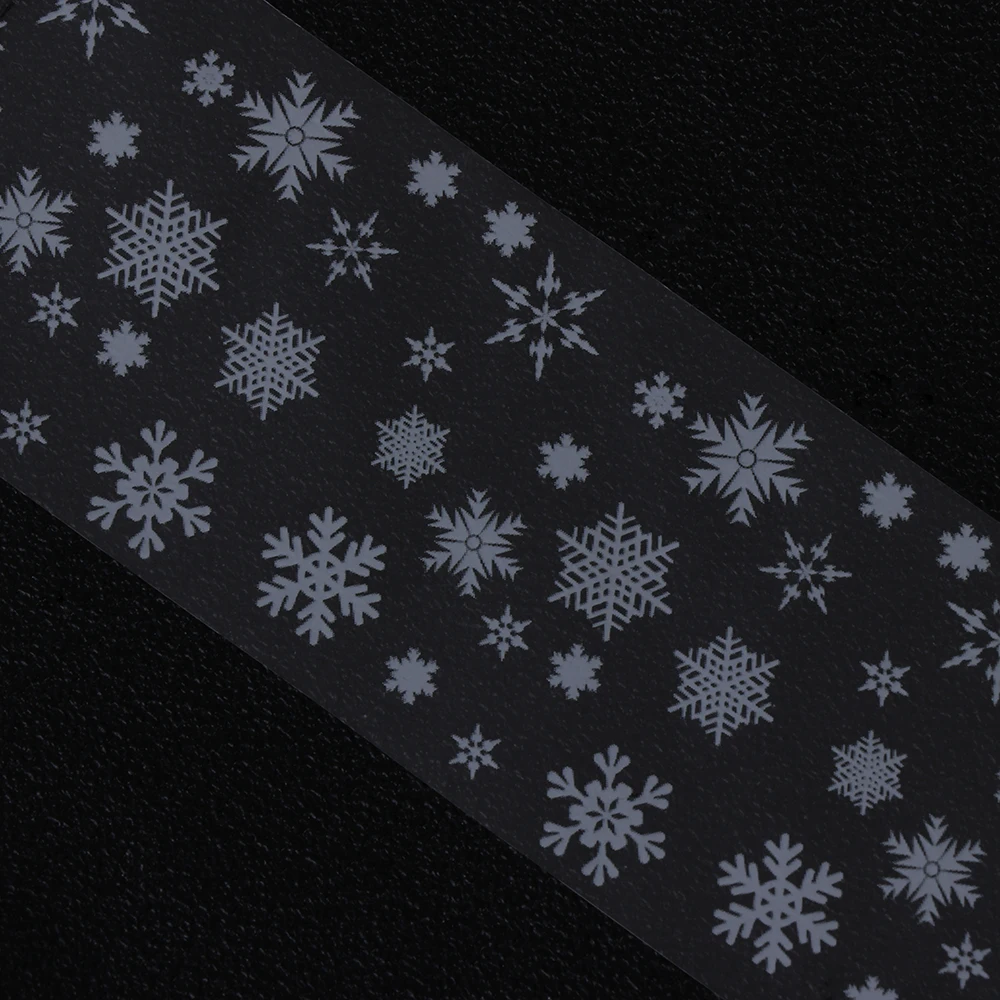4 шт. зимние рождественские Белые снежинки для переноса ногтей Фольга слайдеры клейкие наклейки для маникюра украшения для ногтей