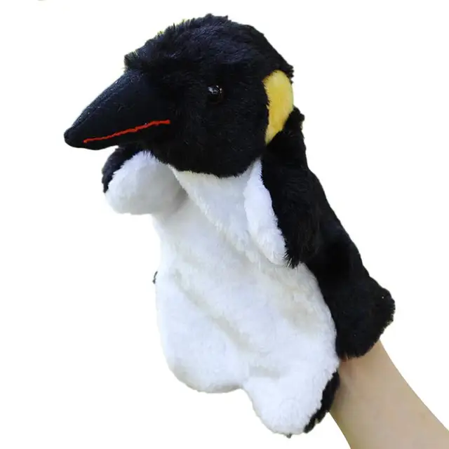 Cartoon Penguin Hand Puppet Lovely Plush Penguin Hand Puppets Funny Animal Penguin Doll Story Telling Hand Puppet Toy for Kids 1