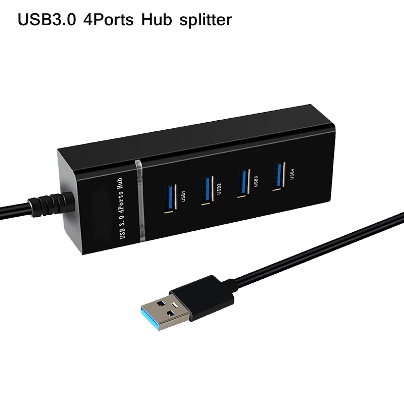 

USB 3.0 Hub Multi USB Splitter 4 Ports Expander Adapter High-speed for Laptop PC Computer Accessories