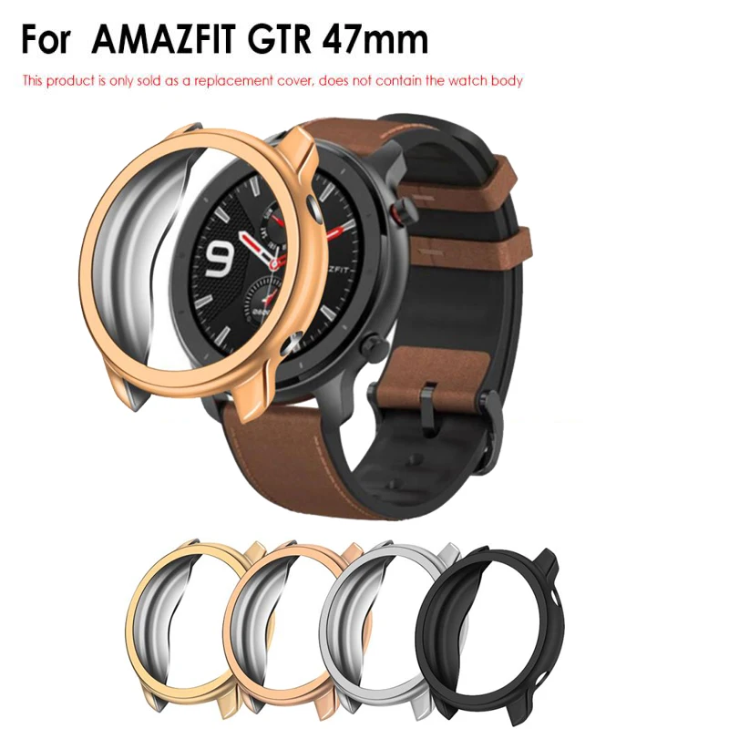 Чехол для часов с защитным экраном Huami AMAZFIT GTR 47 мм силиконовый чехол умный браслет