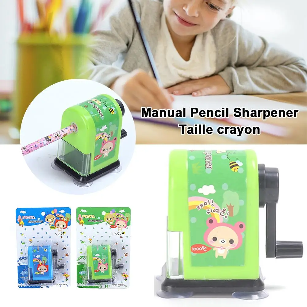 Kids Hand held Manual Pencil Sharpener Cute Cartoon Sharpener School Supplies 