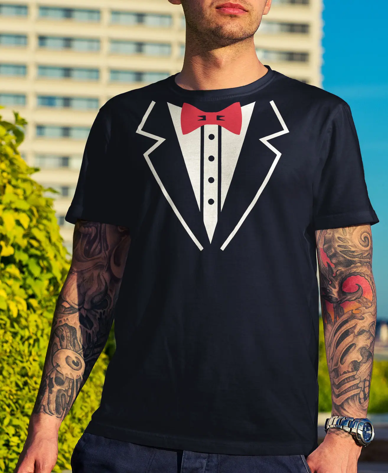 Mens Tuxedo T-Shirt - Fancy Dress Funny 