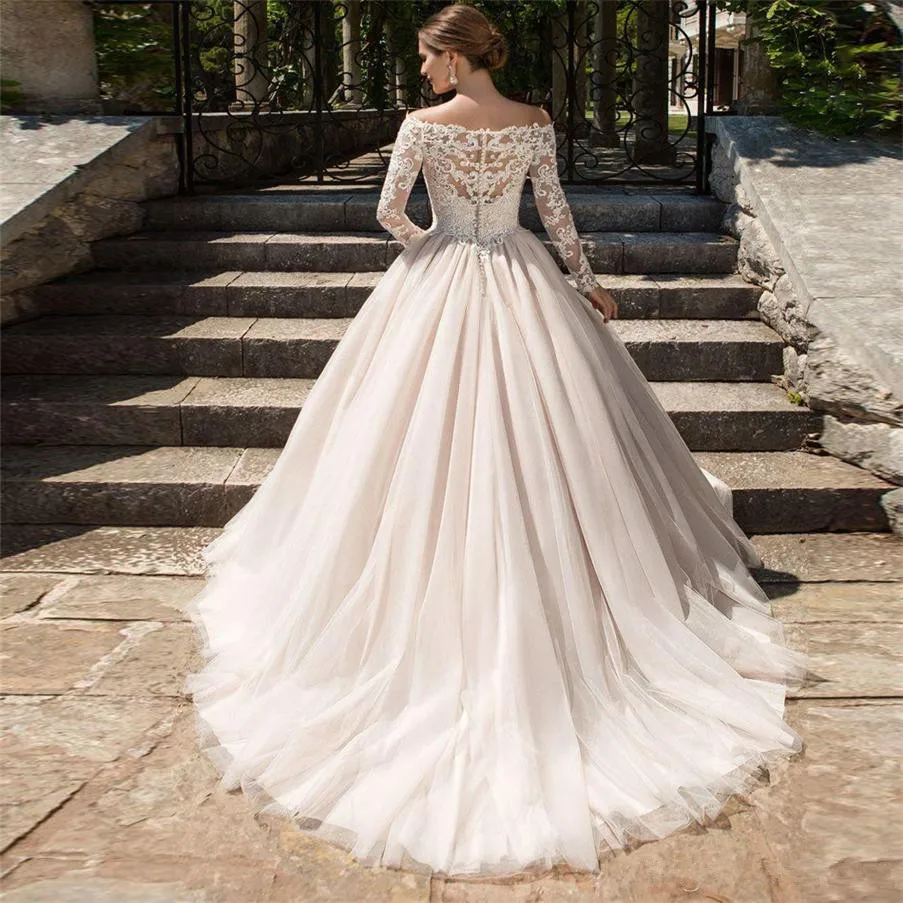 Сексуальное бальное платье с длинными рукавами и v-образным вырезом, свадебное платье с длинными рукавами, винтажное свадебное платье в западном стиле на заказ