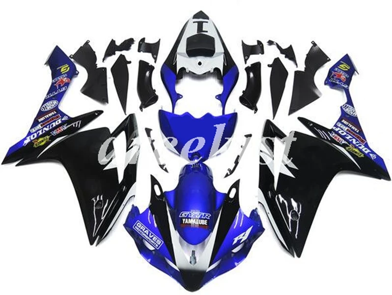 Литьевая форма) ABS Обтекатели комплект подходит для Yamaha YZF1000 R1 2007 2008 07 08 YZF R1 Кузов Набор красный белый черный