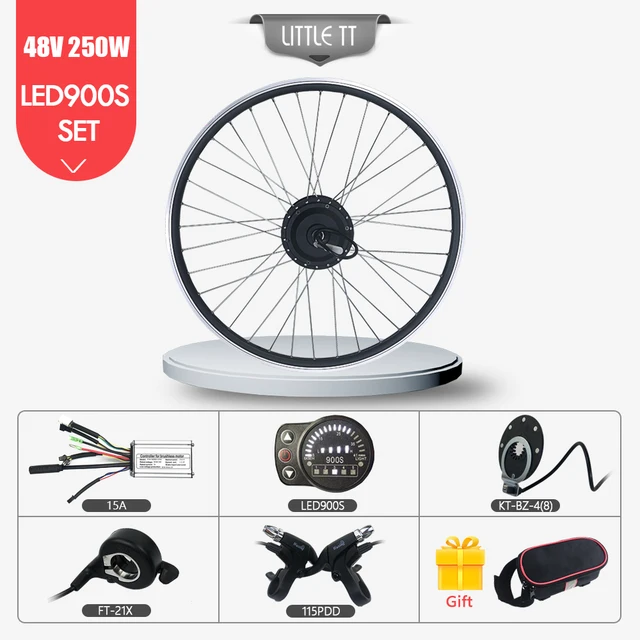 Electric Bicycle Conversion KIt  48V 250W Front Wheel Hub Motor ebike Motor Kit with LCD LED Display For Electric bicycle engine 48V LED900S SET
