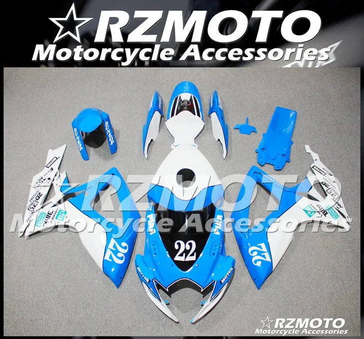 ABS мотоцикл обтекатель комплект для SUZUKI GSXR600 750 K6 2006-2007 год кузов литья под давлением Магазин № 1121