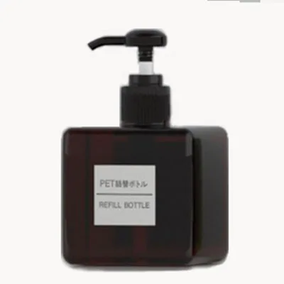 B 250ml 250 мл 450 мл нордическая Квадратная бутылка для хранения шампуня для ванной бутылка с жидким лосьоном бутылка для хранения Органайзер Декор - Цвет: B 250ml