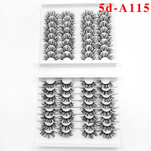 32 pairs 27mm Lashes Mink Eyelashes artificial Mink Hair Fluffy Messy Soft Natural Lashes Makeup 3d Mink Lashes