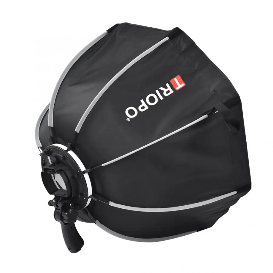 

TRIOPO KS55 55cm Foldable Octagon Softbox Bracket/Bowns Mount Soft box Handle for Godox Yongnuo Speedlite Flash Light photograph