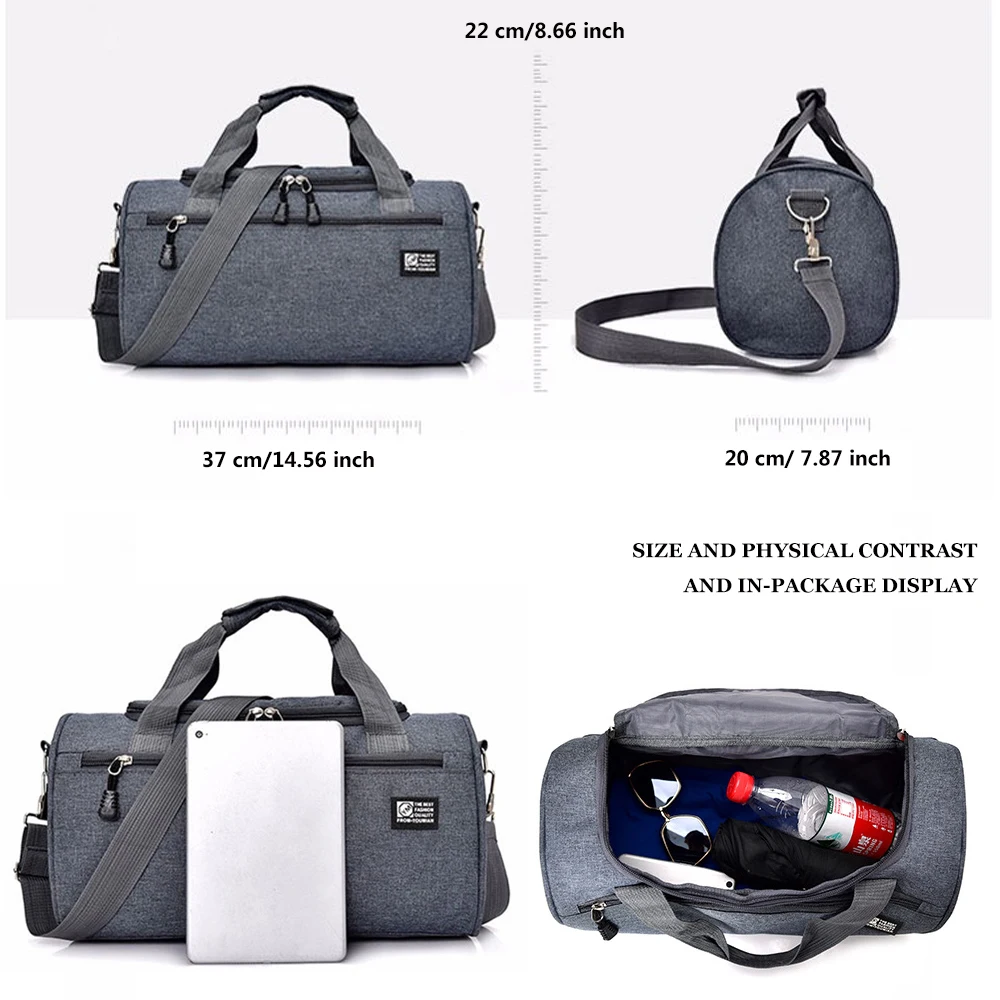 Travel Bag MARKROYAL Nylon Travel Bag Men Casual Shoulder Cylinder Sports Bag Luggage Outdoor Duffel Weekend Dropshopping