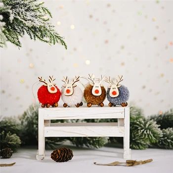 

Cartoon Deer Christmas Tree Decoration Pendants Hanging Ornaments Crafts Gifts Xmas New Year Party Wedding Home Decor 63084