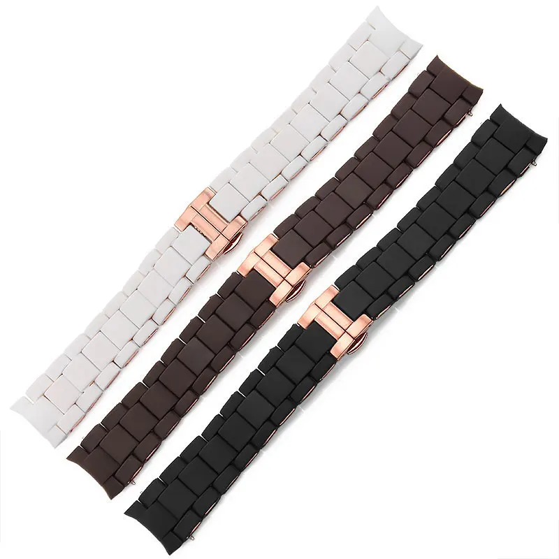 Rubber Silicone WatchBand for AR5905 AR5920 AR5858 AR5921 AR506 AR5890 AR5868 Sport Watch Strap Butterfly Buckle 20mm23mm