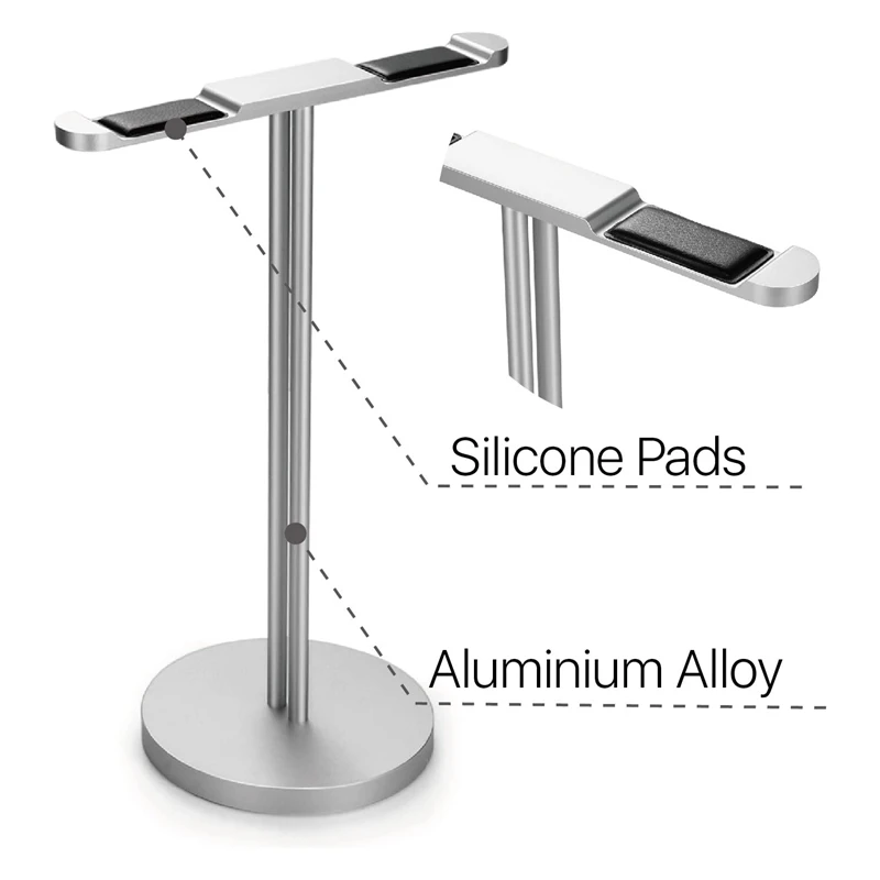 Earphone Holder Aluminum Alloy Earphone Hanger Protects the Earphone Storage Desktop Suitable for All Earphones