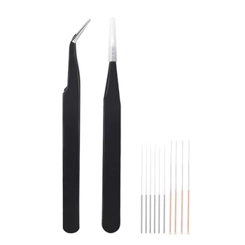 

12pcs Universal Fit Nozzle Cleaning Tool Kit Stainless Steel Accessories Feeder Gear Needles Tweezers Extruder Practical