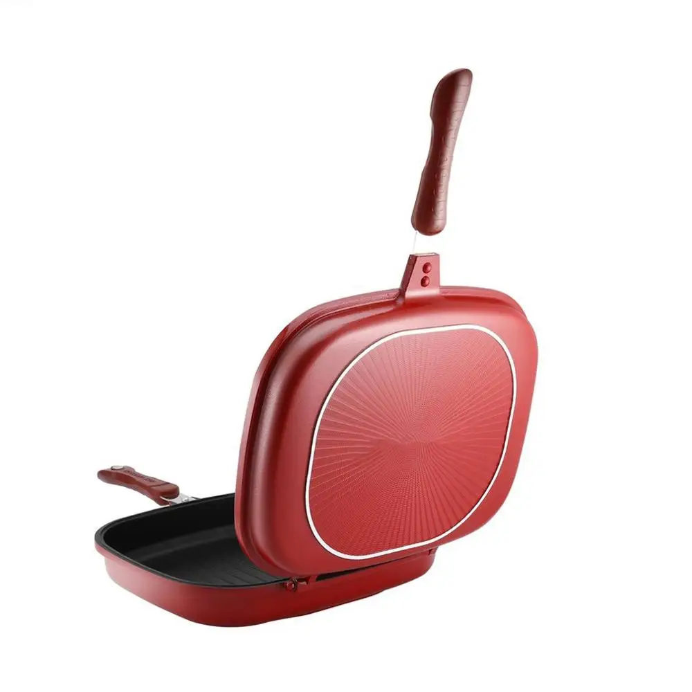 

Double-Sided Frying Pan Non-Stick Barbecue Cooking Tool Stable Durable And Reliable Cookware Suitable For Home Outdoor