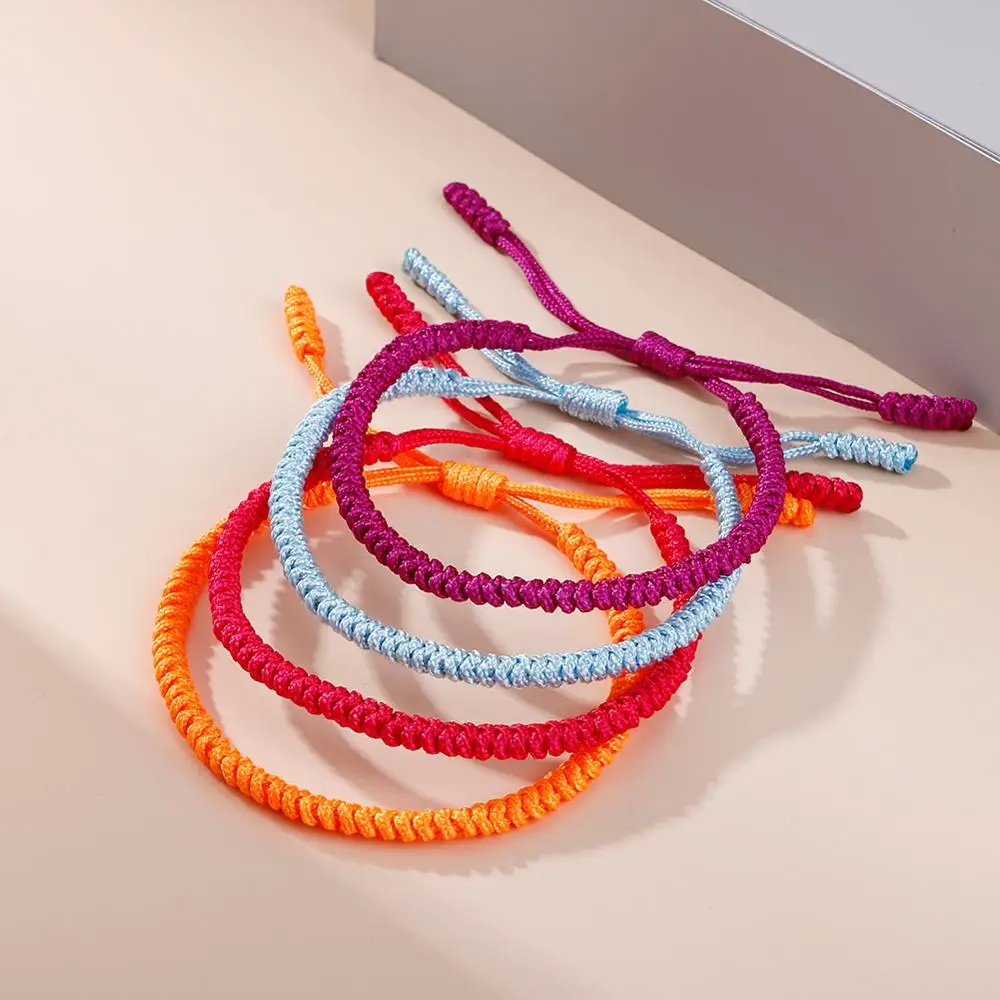 Hot Tibetan Buddhist Braided Bracelet Thread Knots Woven Red Rope Lucky Lover Men Women Bracelets Bangles Prayer Charm Jewelry