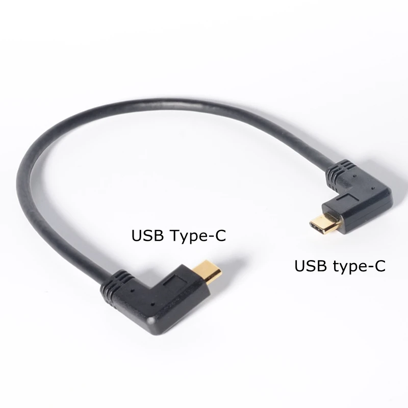 Пара 90 градусов USB-C к кабель правый и левый угол USB 3 1 Type-C штекер-Штекер быстрой