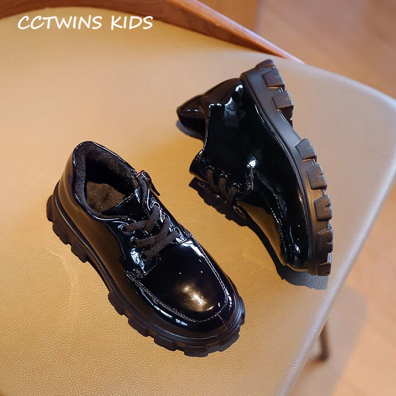 CCTWINS обувь для детей зимние для маленьких мальчиков фирменные туфли-оксфорды для детей из искусственной кожи; Модная одежда для девочек Теплая обувь для детей ясельного возраста GX2015