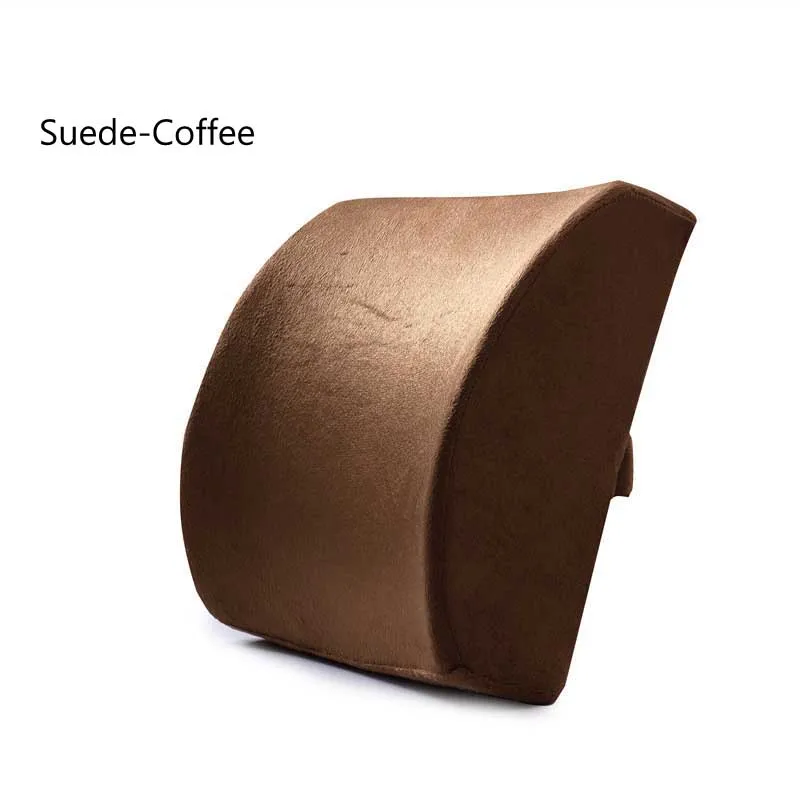 Sude coffee Всплеск памяти Поддержка сиденья мягкие подушки дышащие медицинские спины массажер универсальный автомобиль домашний офис снять боль - Цвет: Sude coffee