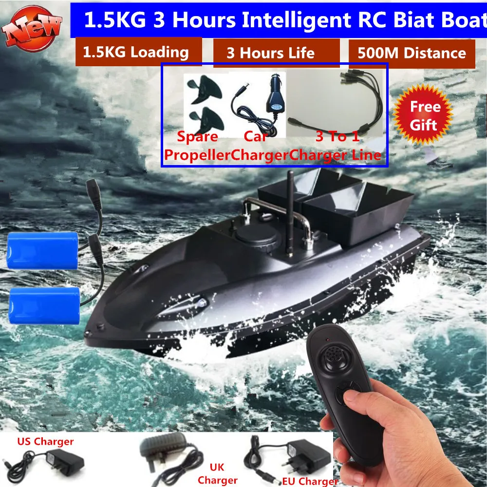 Flytec 500m Remote Control Fishing Bait Boat Rc Boat 2011-5 Fish Finder  1.5kg Fish Ship Speedboat Rc Toys 5.4km/h Double Motor - Rc Boats -  AliExpress