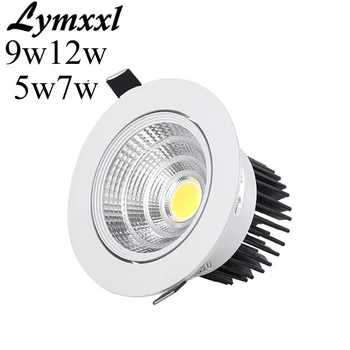 

Led Cob Downlight 5w 7w 9w 12w Dimmable Led Recessed Down Light 60angle AC110-240V LedCeiling Spot Light + driver UL CE