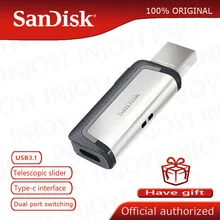 Sandisk USB 3,1 двойной OTG USB флеш-накопитель 64 Гб type-C высокоскоростной 32 Гб 128 ГБ USB флеш-накопитель 16 Гб 130 м/с флешки