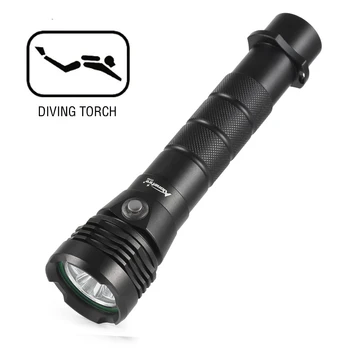 

L2 super bright 4000LM high-power diving lighting flashlight, strong light rechargeable night diving,waterproof fill light 26650